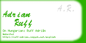 adrian ruff business card